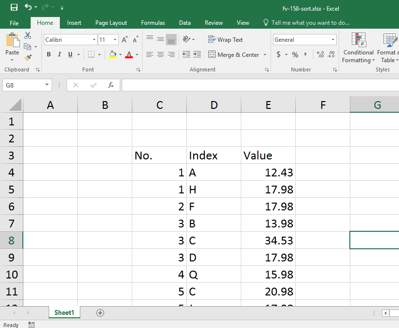 Как мога да направя едновременно азбучна или по номер селекция по възходящ ред по две колони в Excel?