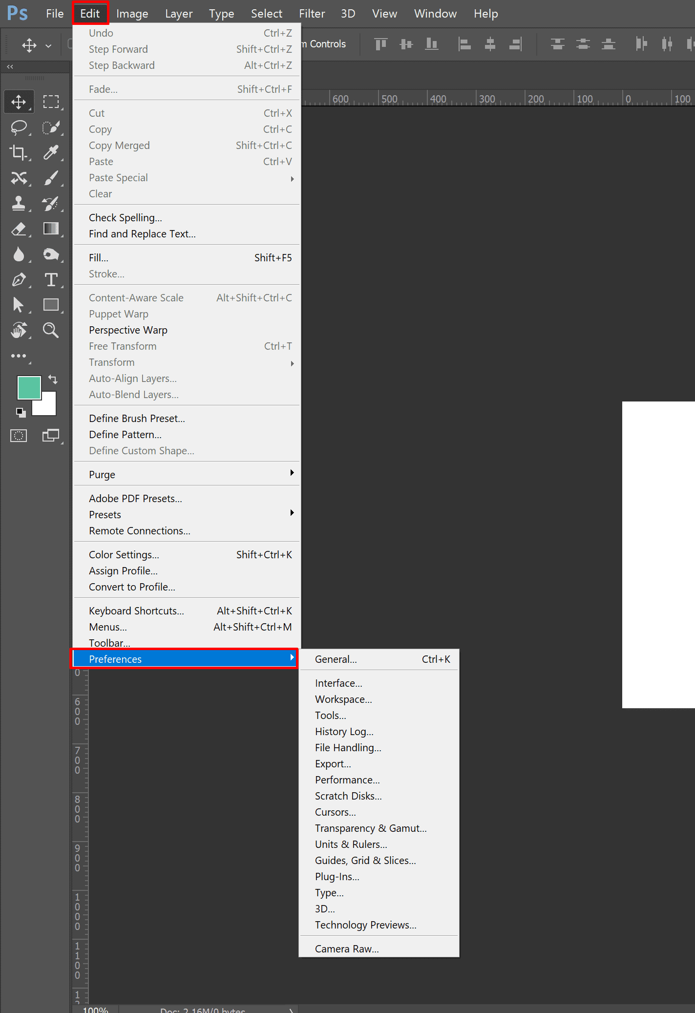 Отваряне на файловете във Photoshop в отделни табове