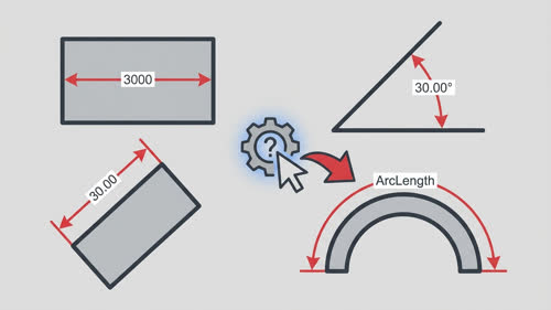 Специализирани команди за оразмеряване – Linear, Aligned, Angular и ArcLength