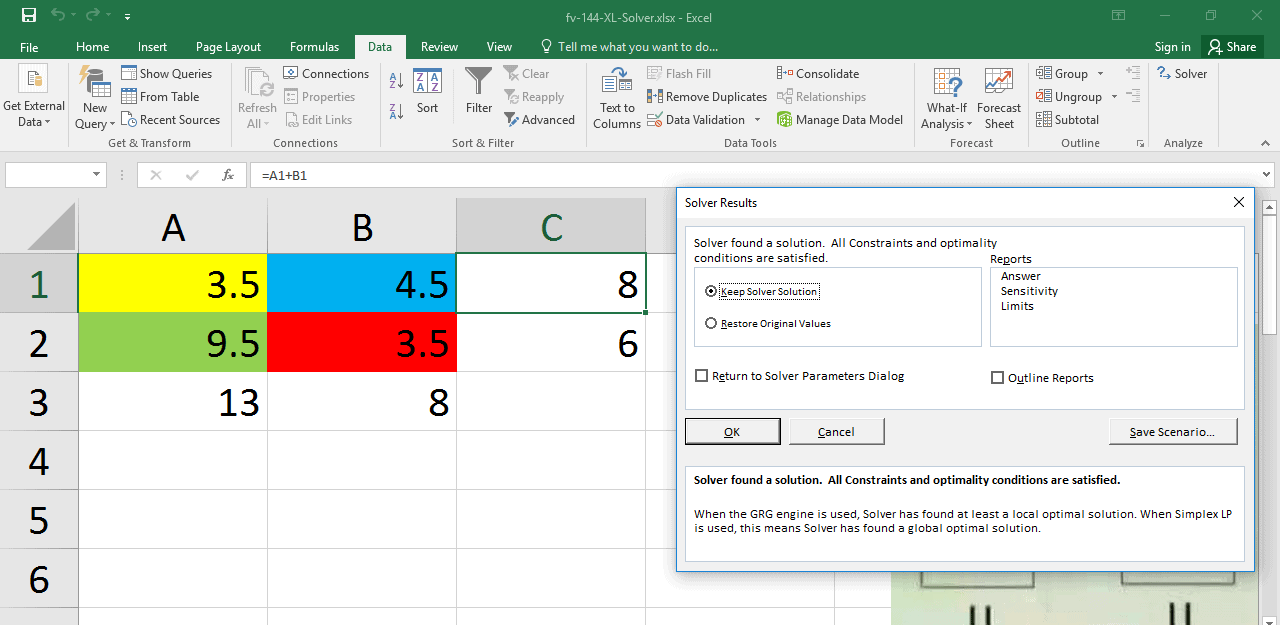 Как да решаваме задачи със Solver в Excel