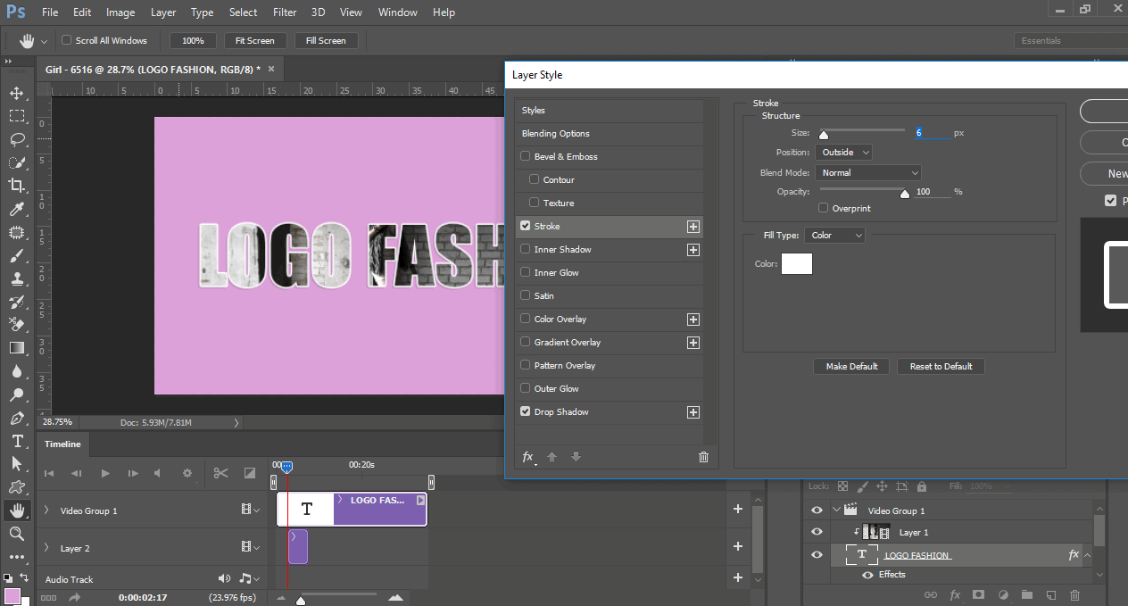 Как да вмъкнем видео в текст във Photoshop CC