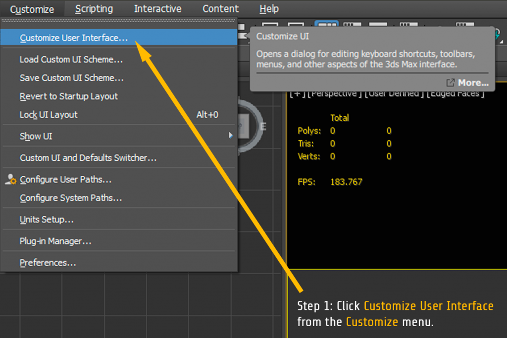 Онлайн обучение 3ds Max за начинаещи от Аула.бг customize user interface
