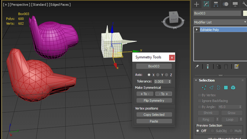 Онлайн обучение 3ds Max за начинаещи от Аула.бг Symmetry tool 
