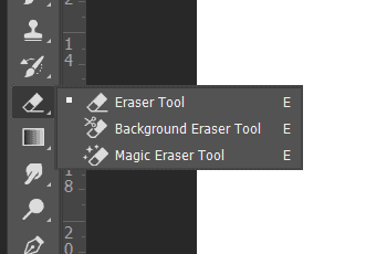 Eraser Tool/Background Eraser Tool/Magic Eraser Tool