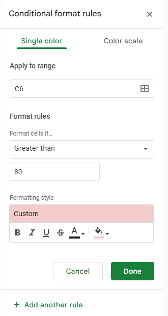 Excel за планиране на празници - условно форматиране