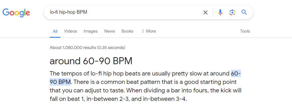 Композиране на песен с Logic Pro X - googling BPM