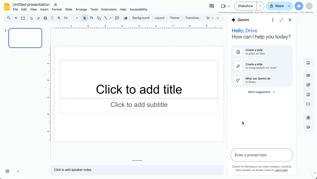 Gemini в Google Workspace