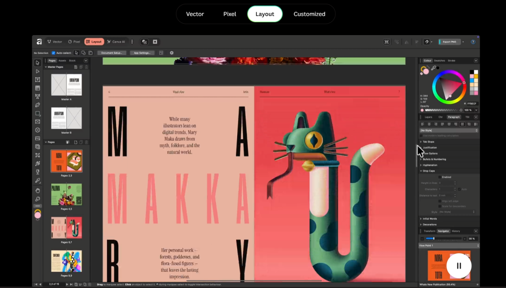 affinity studio за предпечат и оформление