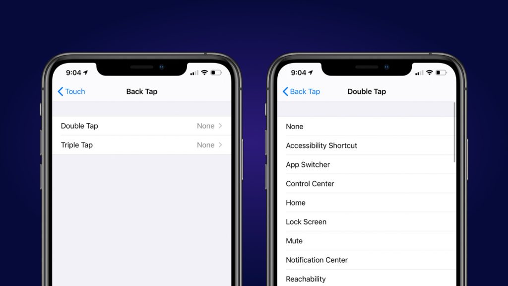 iphone функции back tab