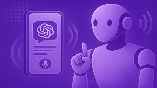 Гласово диктуване на текст в мобилното приложение ChatGPT