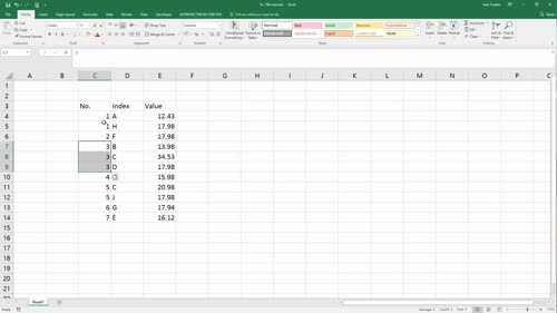 Как мога да направя сортиране по две колони в Excel?