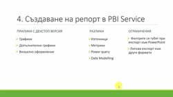 Създавне и управление на репорт в PBI Service